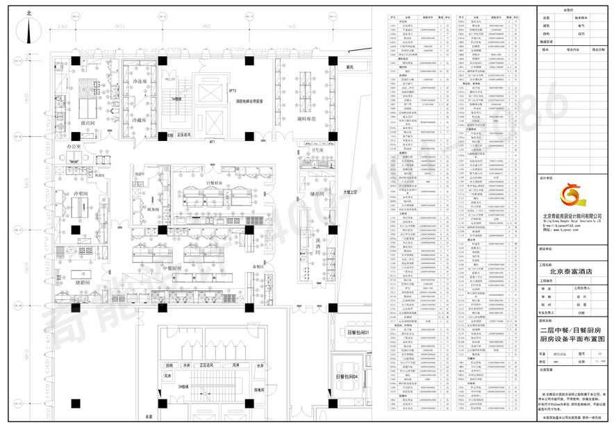 餐飲廚房設(shè)計(jì)平面圖