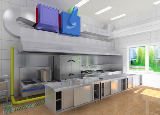 商用廚房設計圖-排煙系統